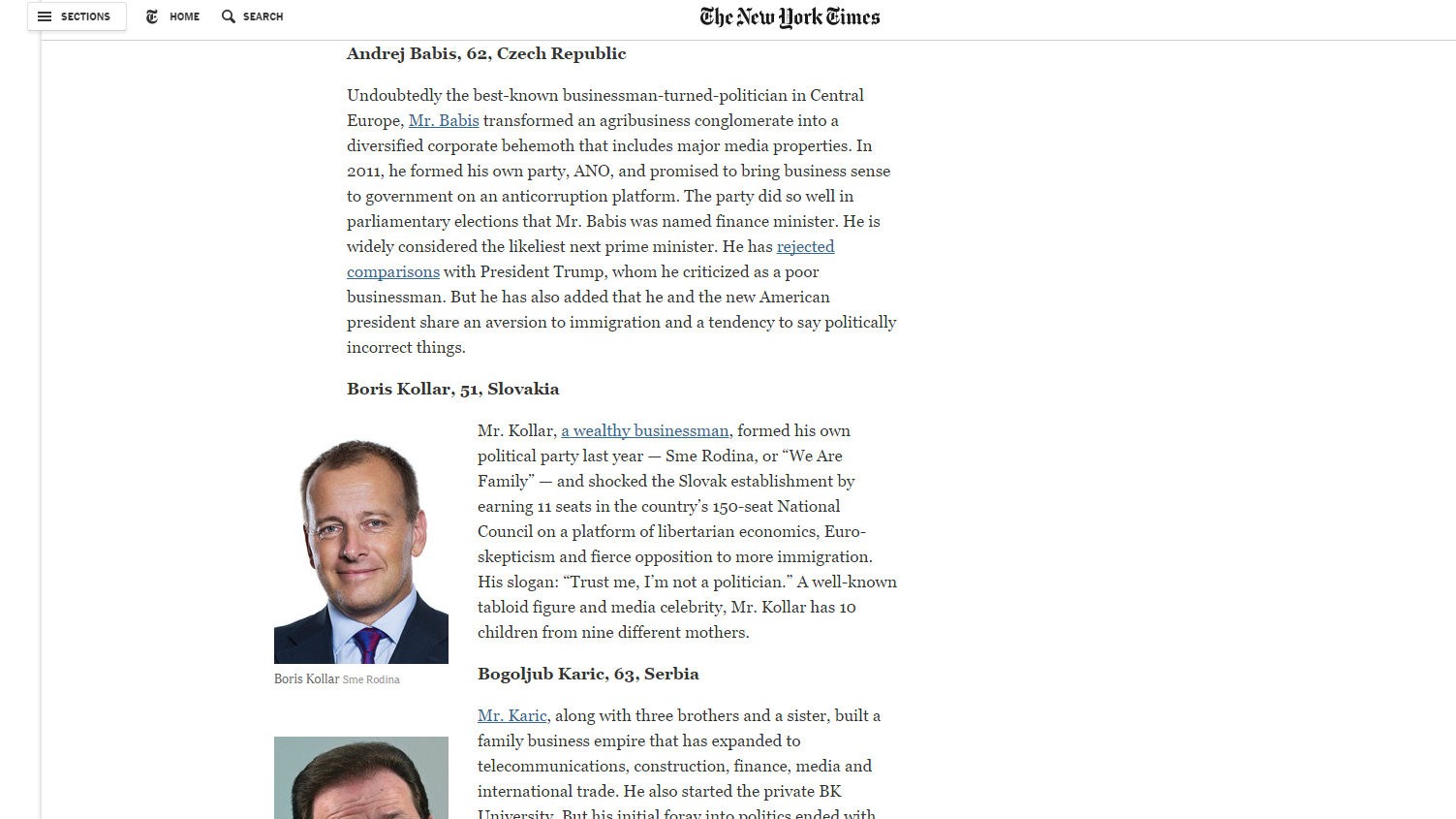 Boris Kollár v New York Times